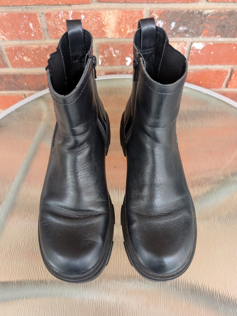 Women's House of Harlow Black Leather Ankle Boots Size 10 - Picture 6 of 11